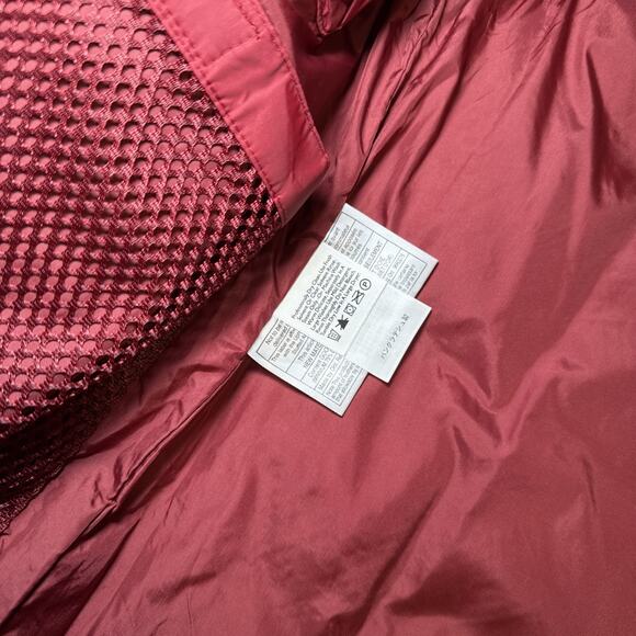 Eddie Bauer Goose Down Puffer Vest Womens M Maroon Full Zip Collared EB700 Fill - Picture 5 of 16